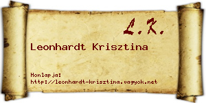 Leonhardt Krisztina névjegykártya